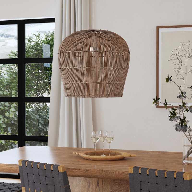 Rattan Tulip Pendant