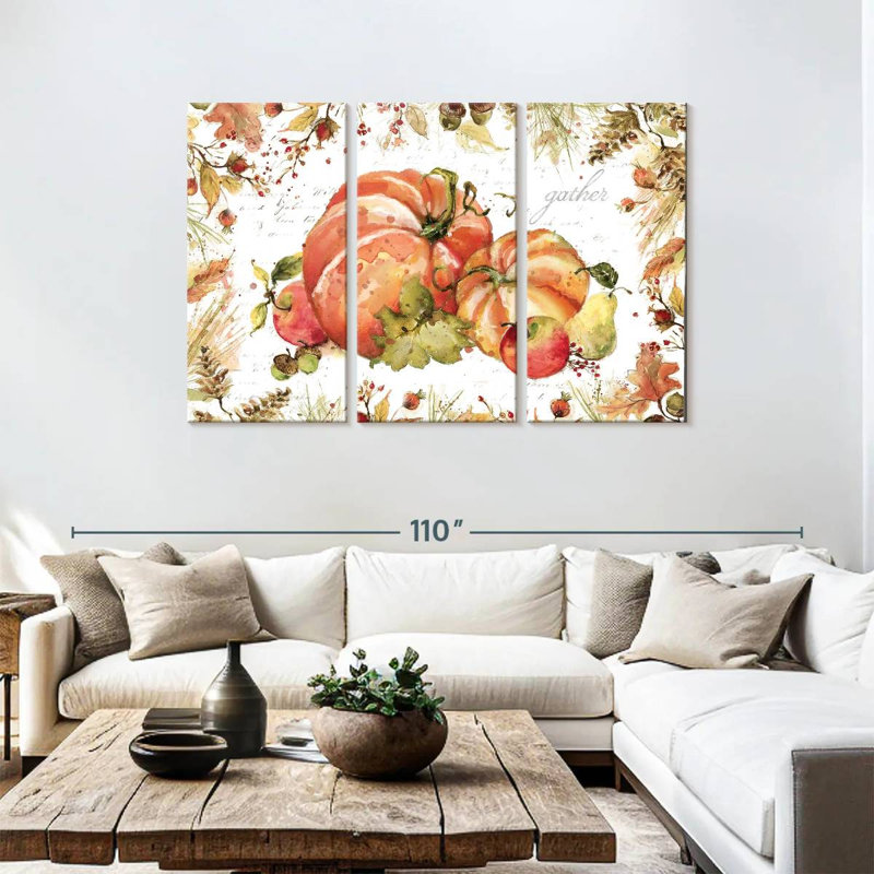 Yarlin Watercolor Fall Days, H 48 po x l 74 po