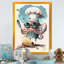Pieuvre dans la cuisine - reproduction sur toile-86808233-110954761