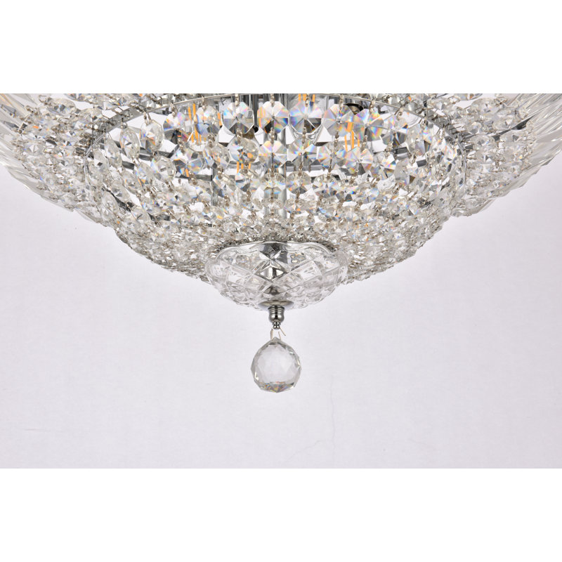 Stinnett Crystal Flush Mount, Chrome