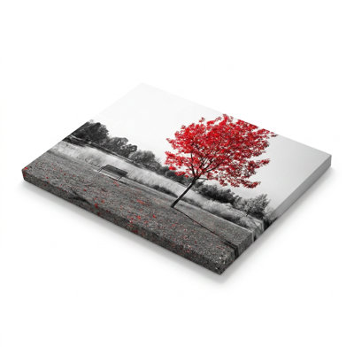 Scarlet Solitude Parkside Canvas Art