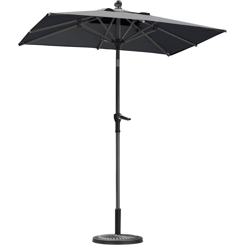 122cm X 182cm Rectangular Market Parasol, Grey