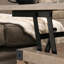 Table basse à plateau relevable, finition brune