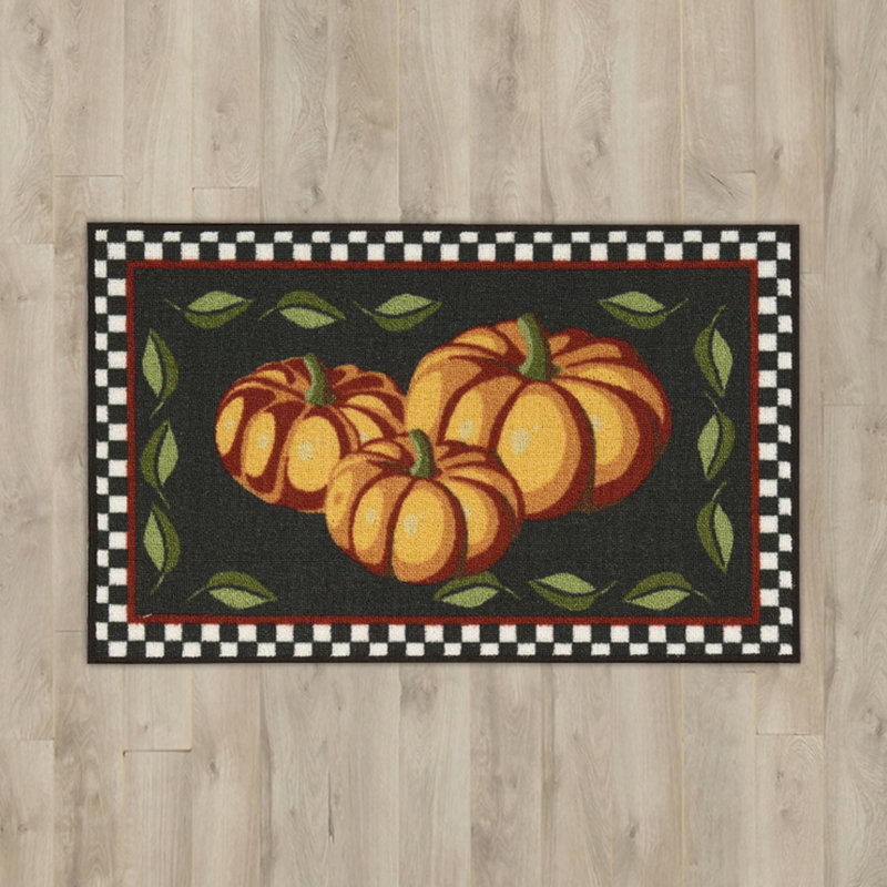 Tapis de cuisine citrouilles