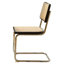 Ensemble de chaises de salle à manger moderne en rotin avec pieds chromés, design Mid-Century Breuer-130412600