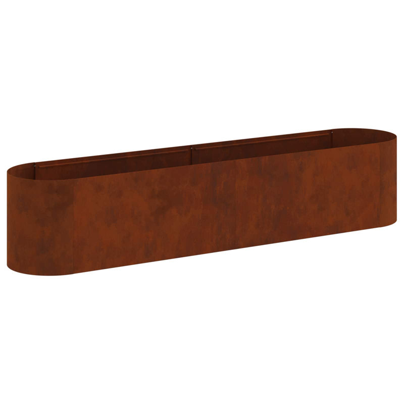Raised Garden Bed, 40cm H x 200cm W x 40cm D, Weathering Steel