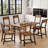Dining Chair Rustic Wood Chairs with Metal Steel Frame Modern Farmhouse Chair for Kitchen, Bedroom, Living Room（Set of 4）-693245335-693245331