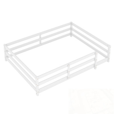 Full Size Floor Bed With Fence