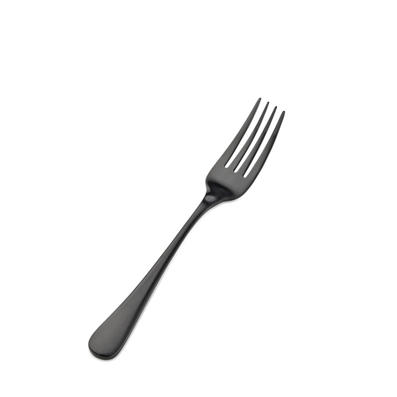 Como Stainless Steel Dessert Fork, Black Matte