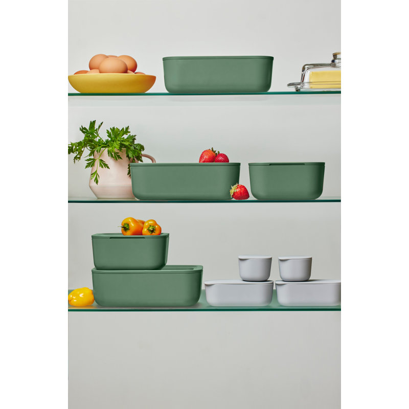 Caraway 14Pc Glass Food Storage Set, Navy
