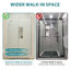 Paroi de douche l 48 po x H 76 po, porte de douche en verre trempé transparent de 8 mm avec rail tubulaire en acier inoxydable 304, panneaux réversibles-53953333