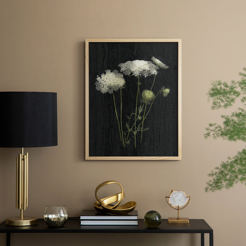Queens Lace I Framed Print - Solid Wood, 21" H x 17" W