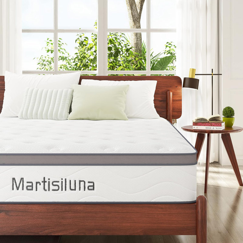 Hinkel Medium Hybrid Mattress with Wrapped Innersprings and Memory Foam Mattress in a Box, Queen, 10"