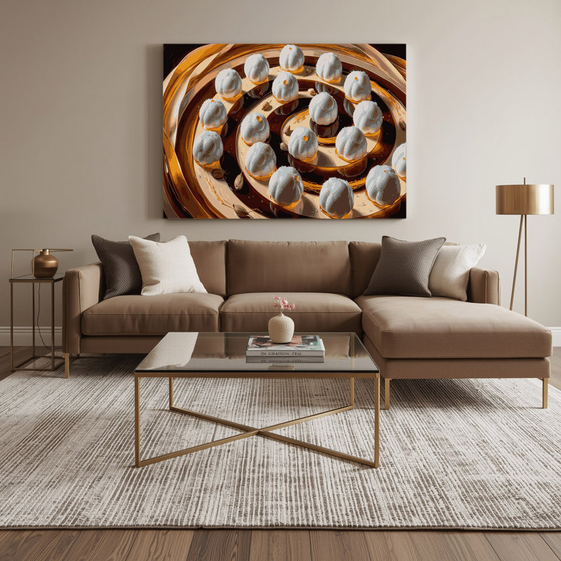 Desserts, art mural sur toile brun Rasgulla, H 11 po x l 14 po