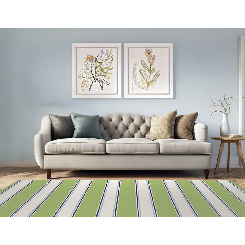 Tapis d'intérieur antidérapant à rayures Jonsson, Rectangulaire 2 pi x 3 pi
