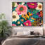 Très grande reproduction d'art sur toile - Motif floral audacieux et coloré, décoration pour le salon ou la chambre à coucher - «Assemblage requis du cadre (cadre non fini)»-105076078