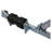 Compact Steel Boat Trailer Bottom Support Bracket with Keel Rollers - Silver