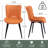 Jimma Faux Leather Upholstered Wingback Dining Chair with Iron Legs-201034826