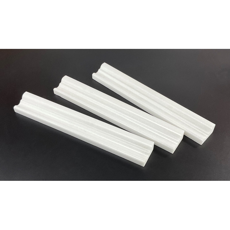 12" L x 1.8" W Marble Chair Rail Tile Trim, Thassos White