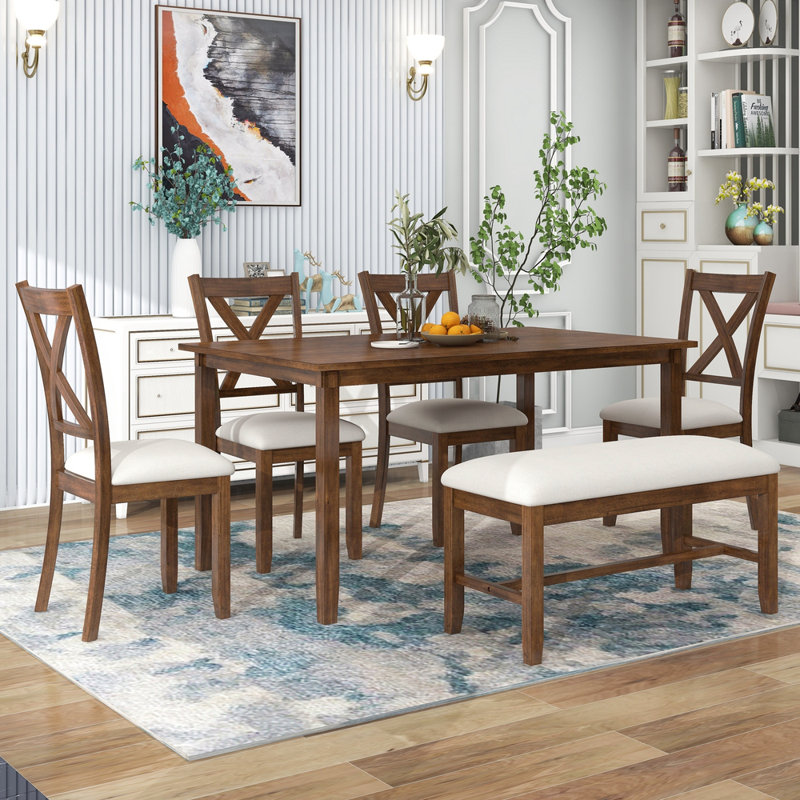 Ensemble repas pour le petit déjeuner à 6 personnes Maezy, Brun, Beige