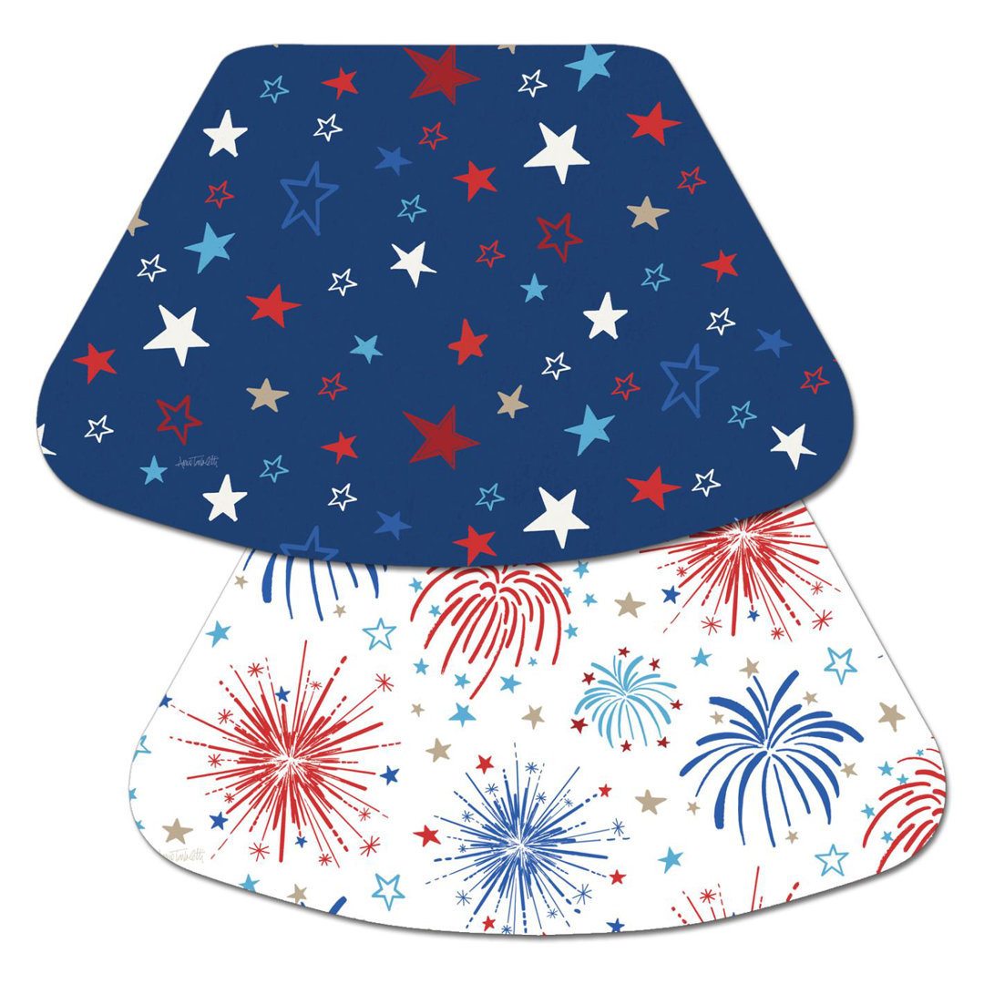 Star Spangled Reversible Wedge Shaped Easy Care Placemats CounterArt