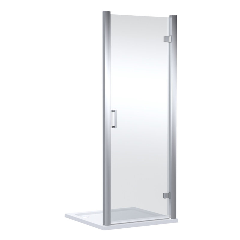 nuie Lucie 900mm Chrome Hinged Shower Door