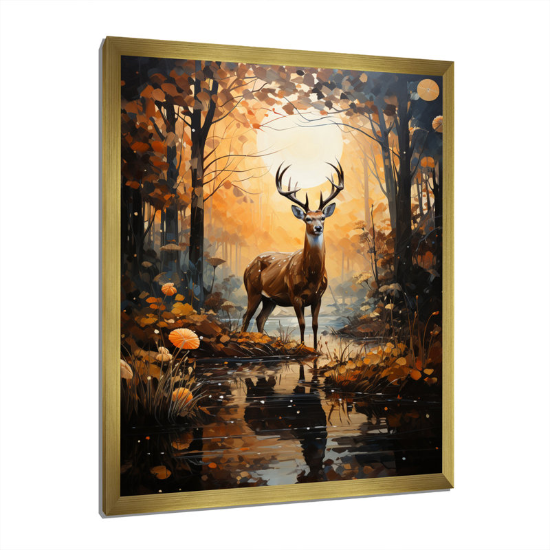 Windermer, symphonie de savane africaine I, H 20 po x l 12 po x P 1 po, Encadrement doré