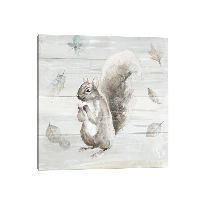 Neutral Squirrel by Patricia Pinto - Wrapped Canvas Gallery-Wrapped Canvas Giclée, 30.48 cm H x 30.48 cm W