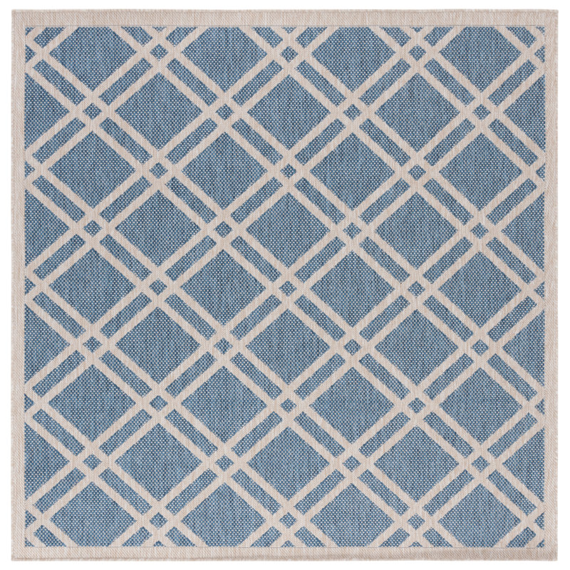 Hoeke Performance Geometric Indoor/Outdoor Area Rug, Square 6'7"