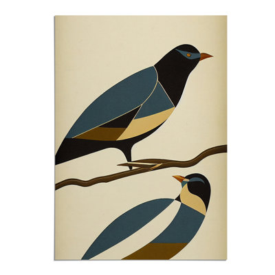 Pair of Birds No.2 Abstract - Wall Art
