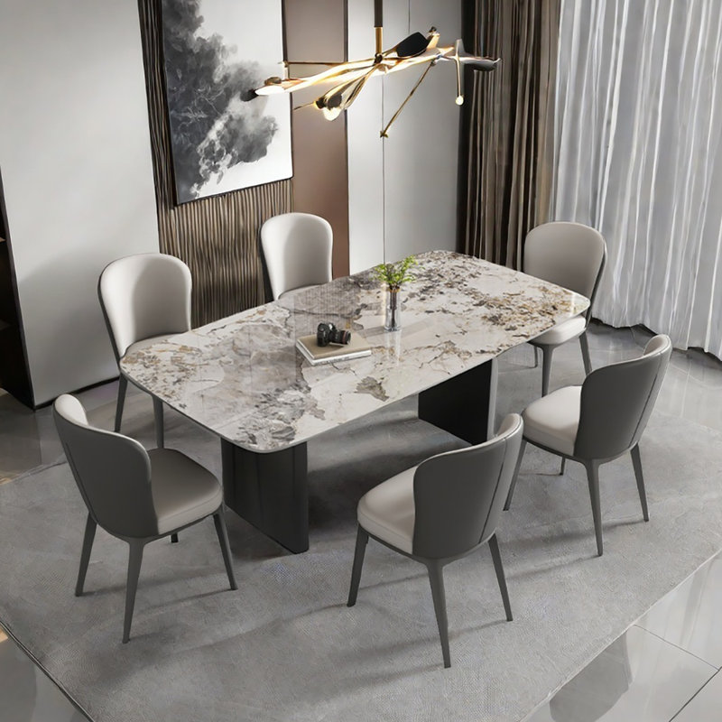 Table de salle à manger Italian, H 29,5 po x L 55,1 po x l 31,5 po