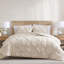 Ensemble d'édredon de 3 pièces en microfibre à nervures Swift Home - couleurs unies et motifs rayés - toutes saisons, durable, facile d'entretien-156299528-156299570