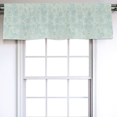 Sateen Floral Ruffled Window Valance
