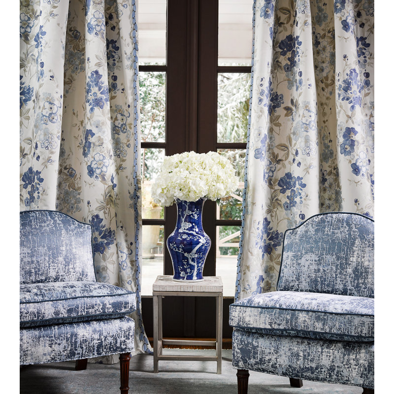 Calabria Antonella Lampas Fabric, Blossom