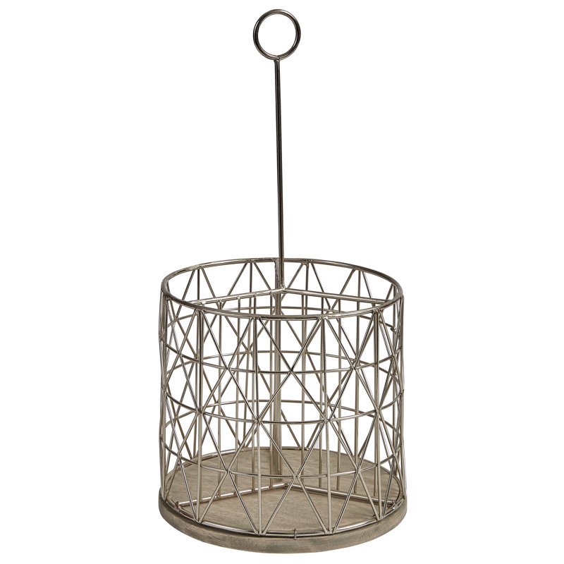 Metal Round Flatware Caddy