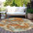 Machine Washable Indoor/Outdoor Christain ACN1385 Copper Rug-109533426