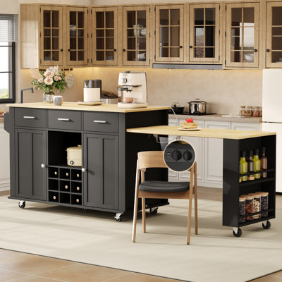 136 cm W Kitchen Island