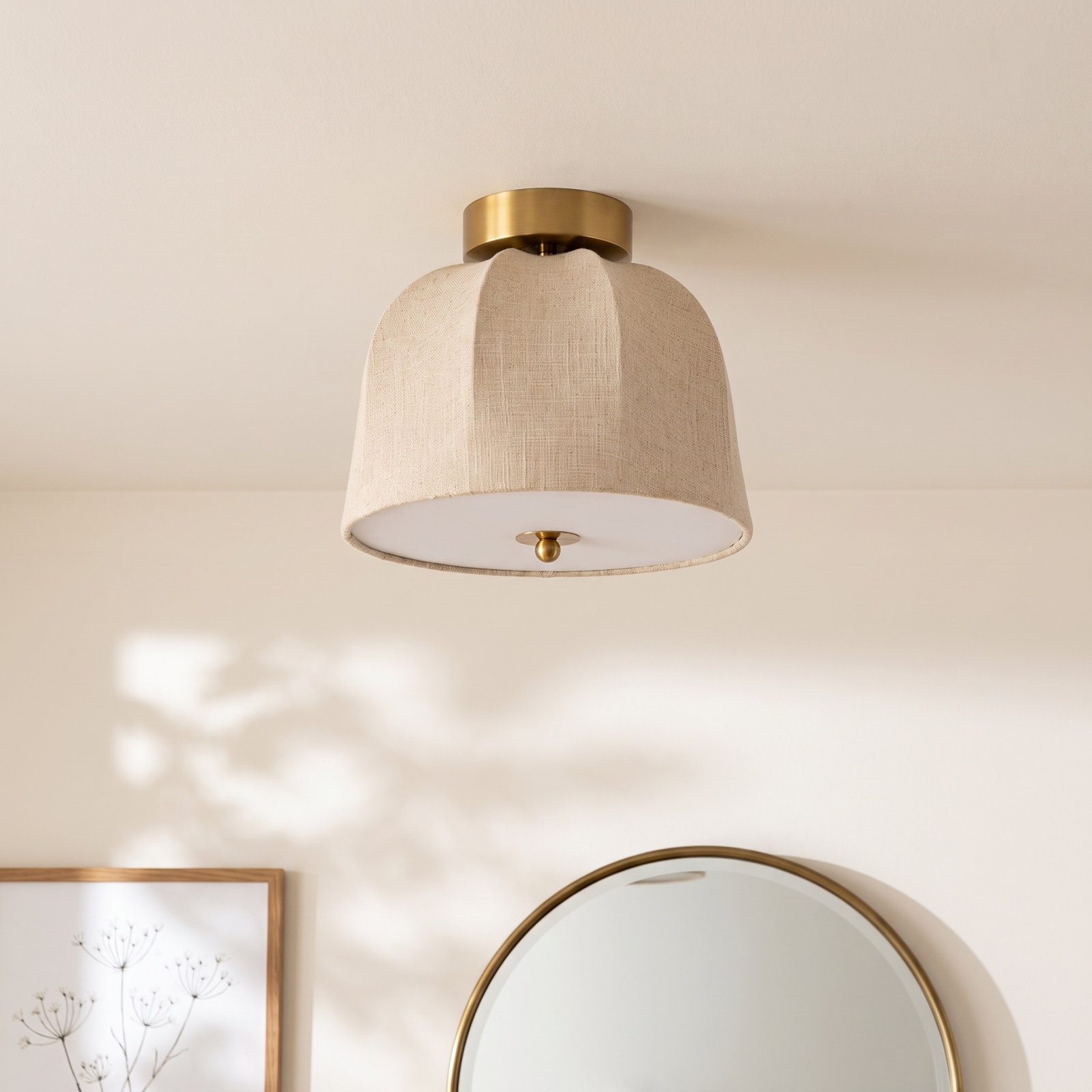 12" Single Light Flush Mount