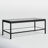 45" Wide Glass Top Coffee Table with Open Lower Shelf — Blackened Bronze Modern Metal Center Table for Living Room | Cleo-151868681-150940594