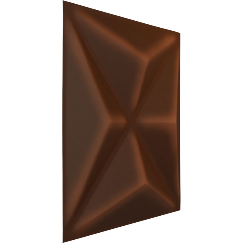 Panneau mural décoratif 3D EnduraWall Kent, Rouille métallique vieillie universelle, 11,8 po x 11,8 po