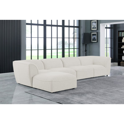 Hollowayville Upholstered L-Shaped Sectional with Ottoman Reversible
