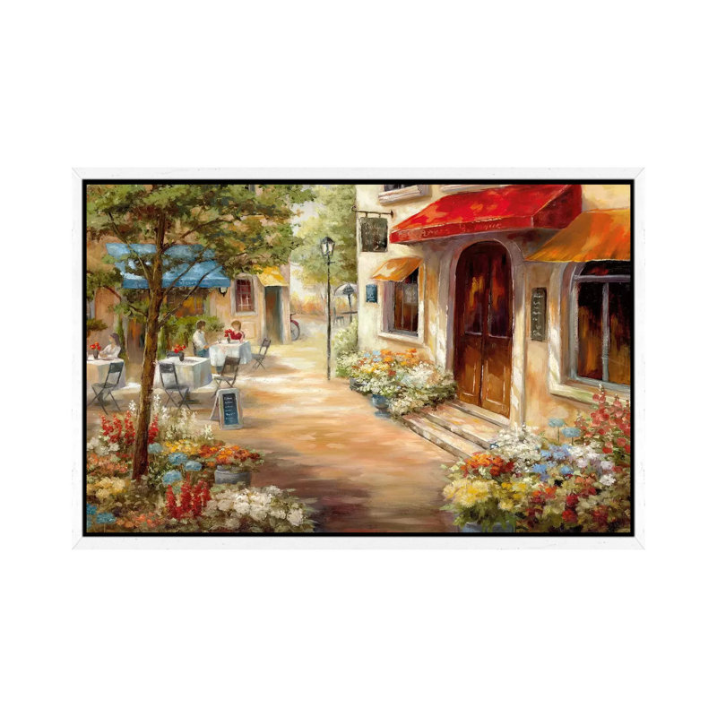 Café Afternoon III by Nan - Painting on Canvas, 152.5 cm H x 101.5 cm W, White Framed Canvas