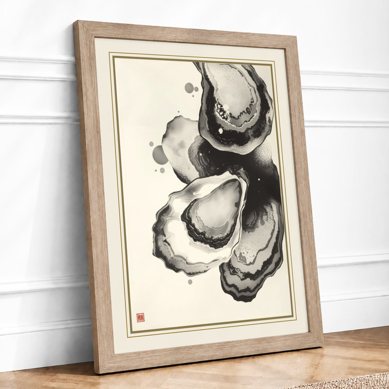 Oyster Study Botanical - Print, Oak, A4 - 29.7 x 21.0 cm