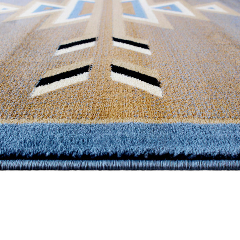Akyah Multipurpose Southwestern Style Patterned Indoor Area Rug, Rectangle 4' x 5'