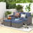 Khaelynn 3 - Person Patio Conversation Set with Cushions-2132163113