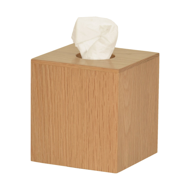 Ayven Tissue Box Cover, Natural Oak