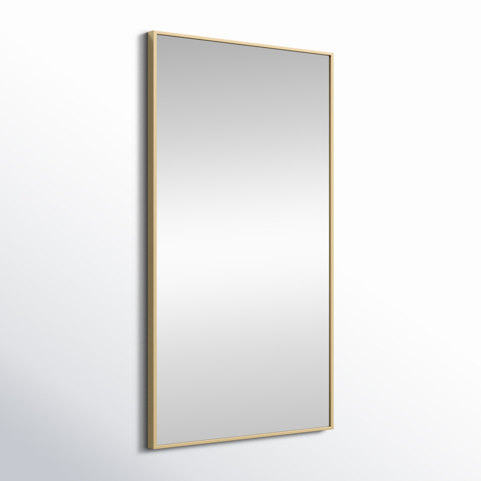 Sabine Metal Rectangle Wall Mirror, 36" x 20", Brass