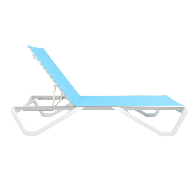 Méridiennes de patio Seabreeze Sunloungers, Turquoise, Blanc
