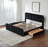 Upholstered Bed with 2 Large Wooden Storage Drawers-550743462-550743460