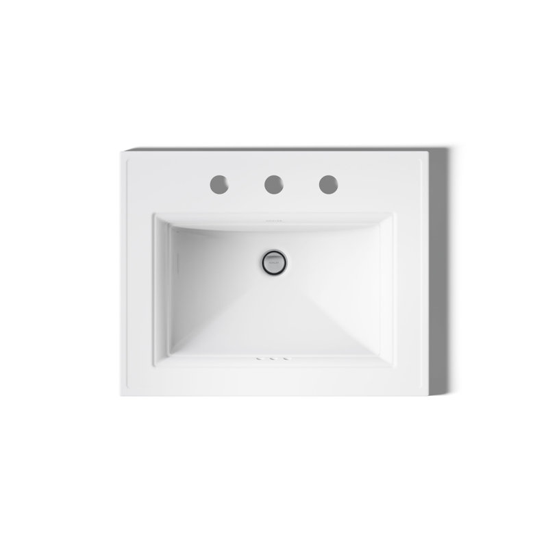 Memoirs® Stately Drop-in Bathroom Sink, White, 8" Centers